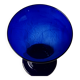 Pair of cobalt blue vases in blown glass, handmade.