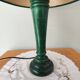 Green wooden table lamp