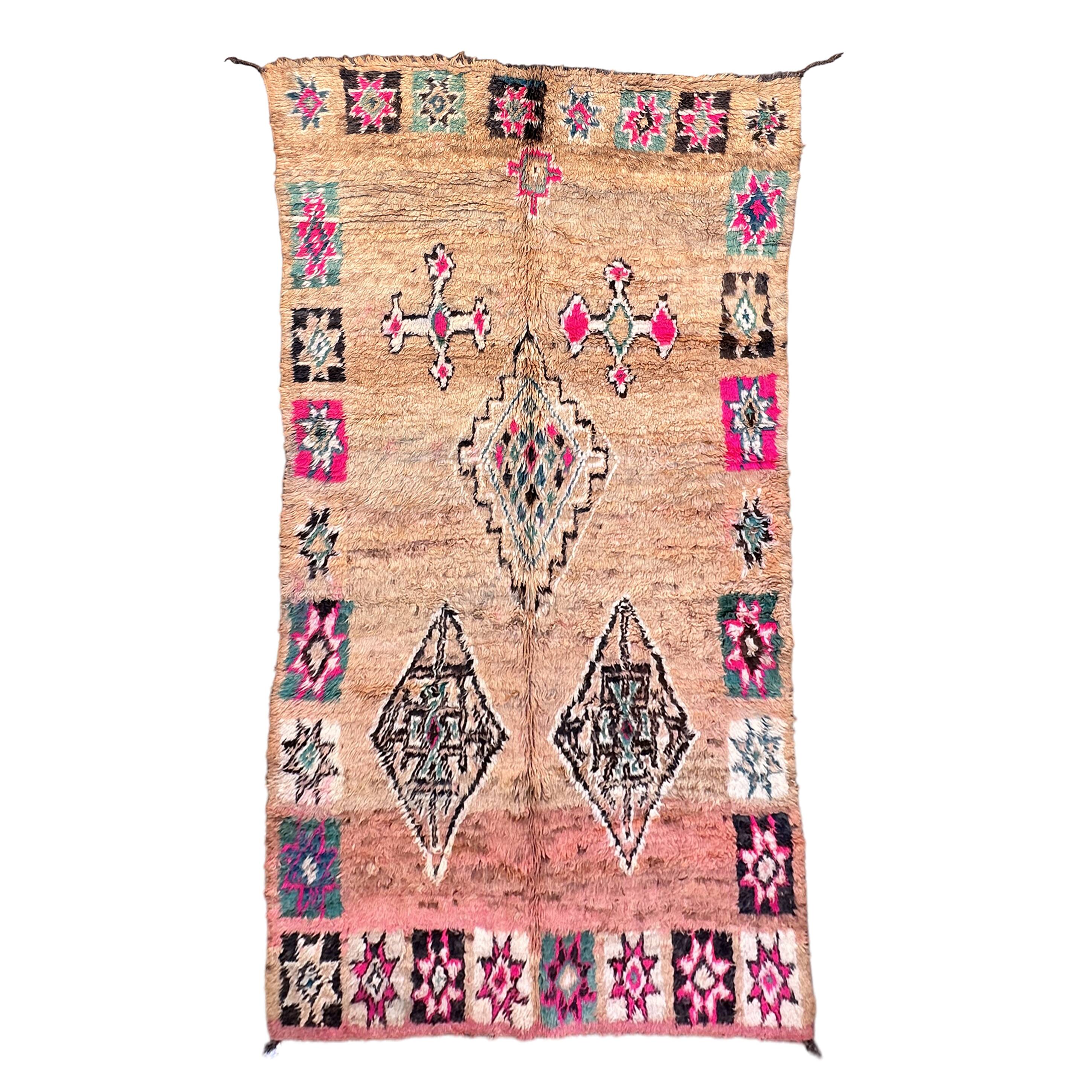 Tapis Marocain Boujad coloré - 325 x 181 cm