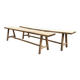 Paire de bancs en orme massif