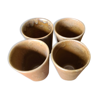 4 sandstone cups