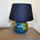 Art Deco painted ceramic globe lamp