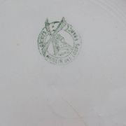 Plat de service vintage Moulin des Loups modèle Nappe bleu gris