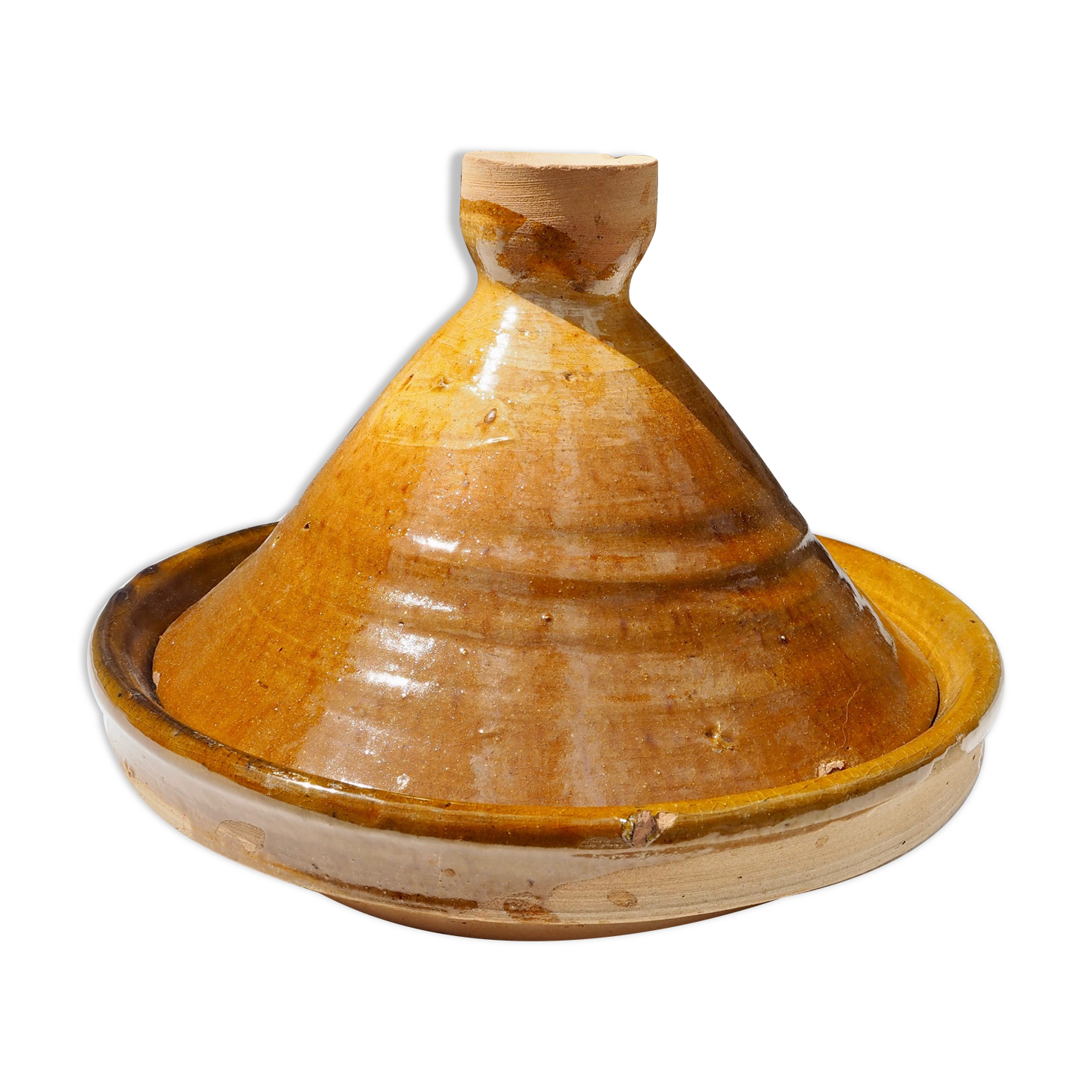 Plat à tajine artisanal en terre cuite