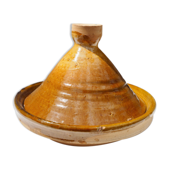 Plat à tajine artisanal en terre cuite