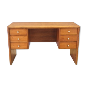 Modernist office in blond oak