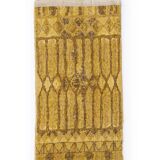 Scandinavian style 20th century modern rya rug. 135x66 cm (53x26 in).