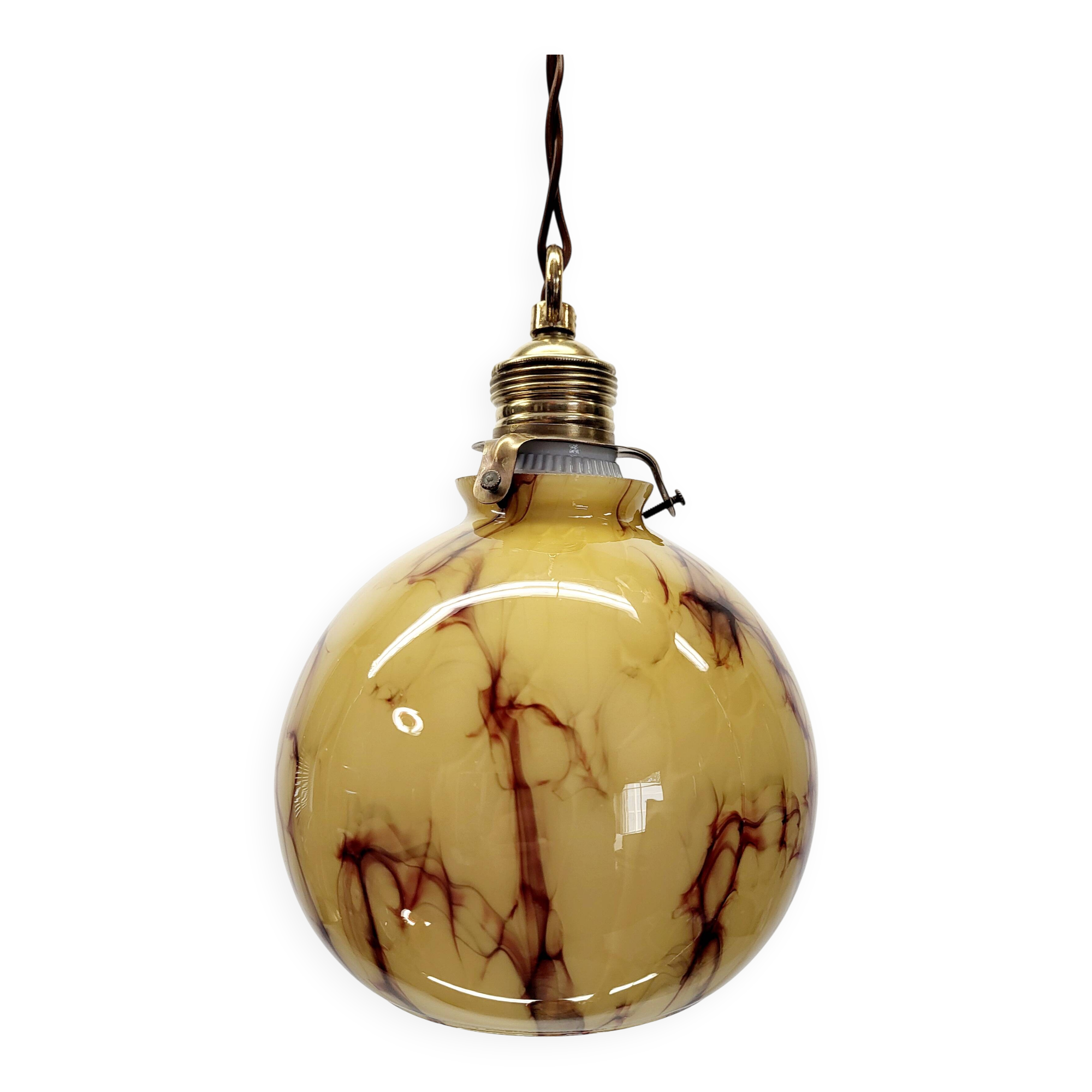 Art Deco lamp in opaline glaze Verreries de Scailmont Henri Heemskerk Belgium