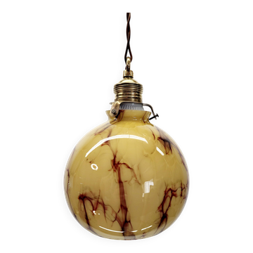 Art Deco lamp in opaline glaze Verreries de Scailmont Henri Heemskerk Belgium