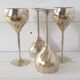 Lot of 4 vintage copper and silver glasses from the 70s