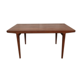 Authentic Scandinavian table teak design1950 1960 feet spindles