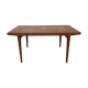 Authentic Scandinavian table teak design1950 1960 feet spindles