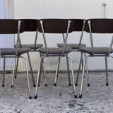 Chairs skaï and chrome 1970