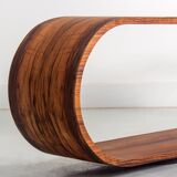 Curved Walnut TV Stand