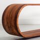 Curved Walnut TV Stand