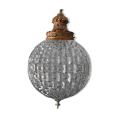 Lantern suspension in glass and brass