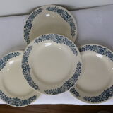 4 vintage flat plates in iron earth from Longchamp model Alesia 211208