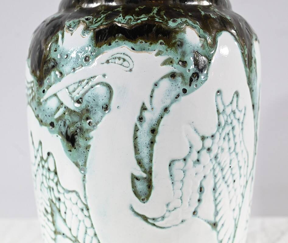 “Les Pélicans” vase, signed L. Alaurant – 1950