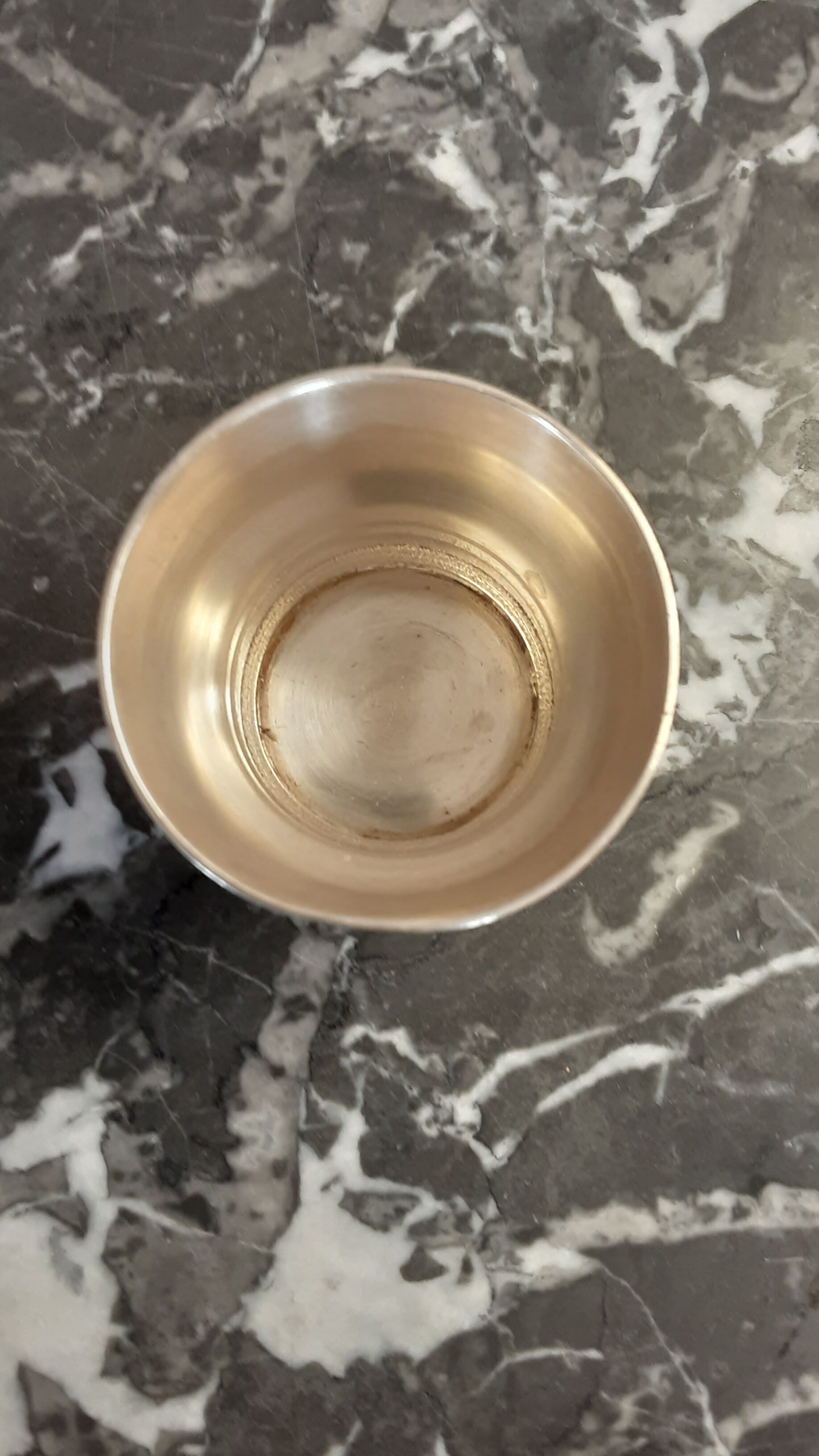 Set timpani and silver coquetier Gulden - vintage