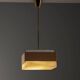 Pendant Light in Glass and Metal, 1970s Czechoslovakia, Vintage Mid-Century Ceiling Lamp Fixture