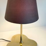 Chic brass lamp with vintage clover tray