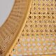 Vintage 1960s Bamboo and Straw Pendant Lamp, Italian Design