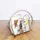 Magazine rack in brass 60