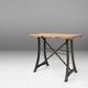 Table de bar/bistro industrielle avec pieds en fonte et plateau en bois, Belgique 192
