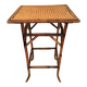 Table d'appoint fin XIXème en bambou et paille