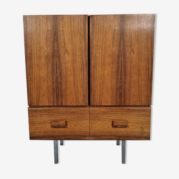 Scandinavian rosewood and chrome sideboard, 60s