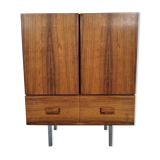 Scandinavian rosewood and chrome sideboard, 60s
