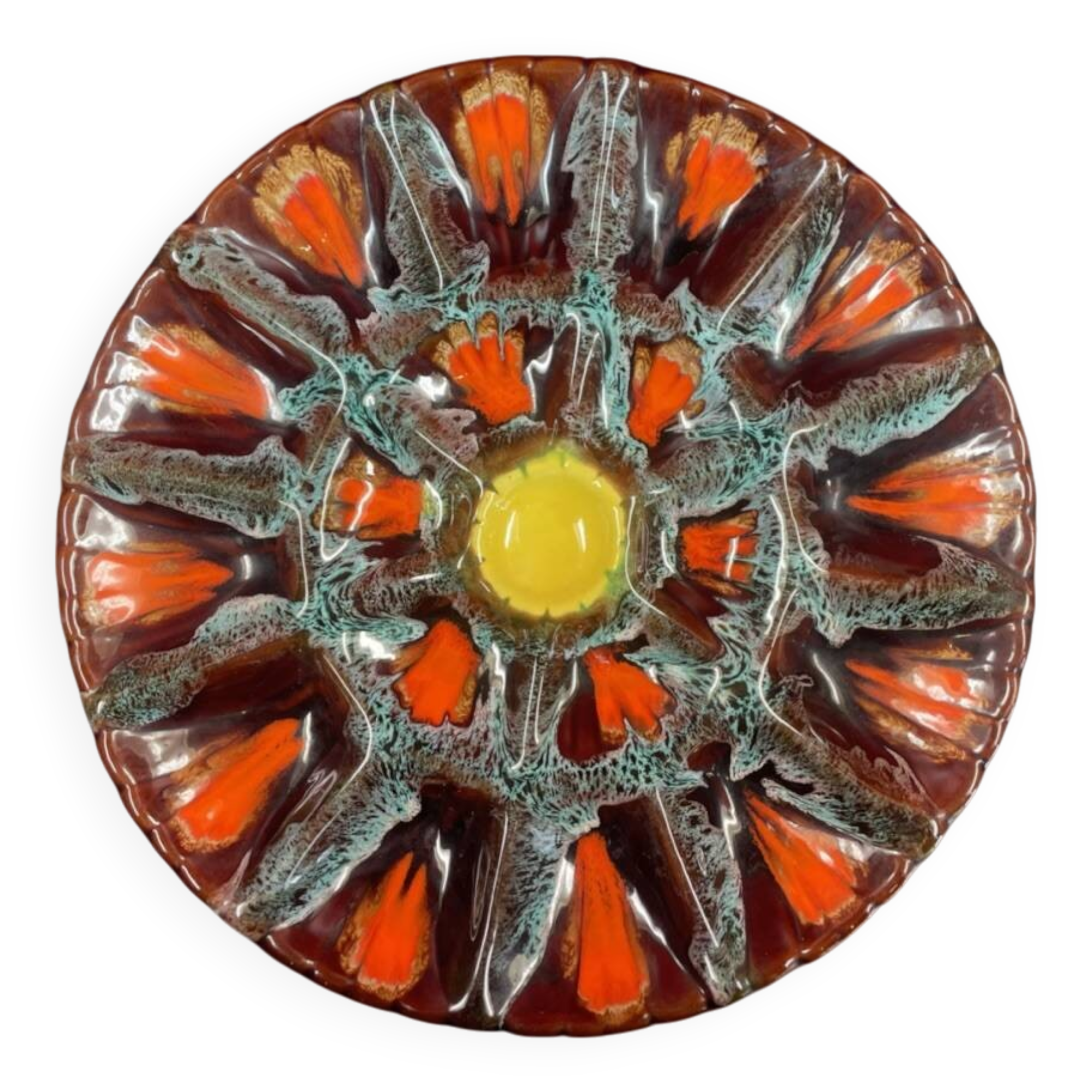 Large oval oyster dish Vallauris, 35.5 cm