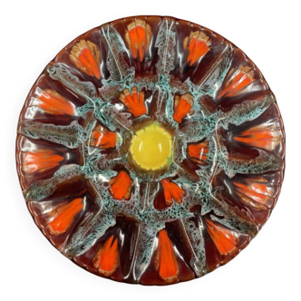 Large oval oyster dish Vallauris, 35.5 cm