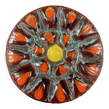 Large oval oyster dish Vallauris, 35.5 cm