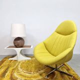 Vintage Dutch design swivel lounge chair