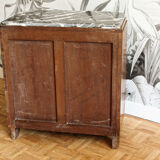 Bedside, art deco side table in precious wood