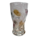 Vintage pressed glass vase – colourful floral decoration – France
