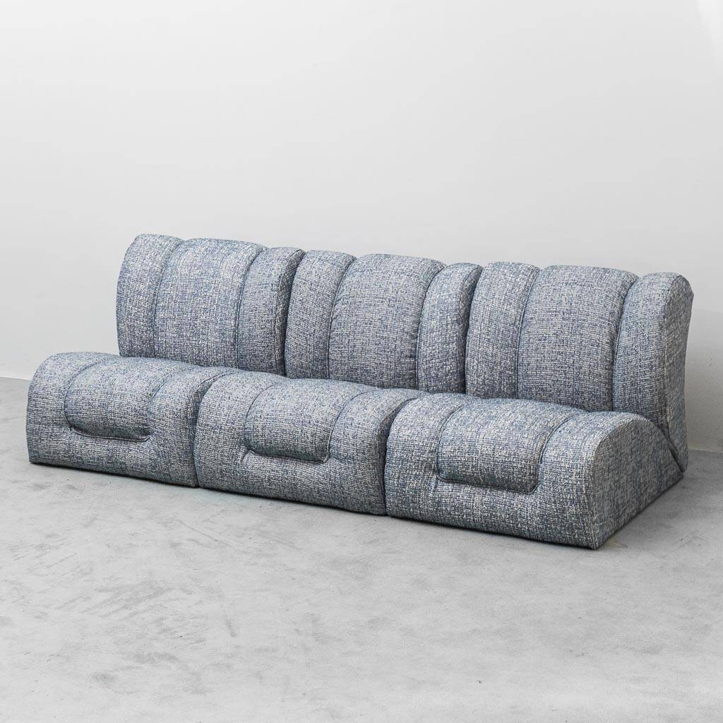 Restored vintage 3-seater modular sofa from the 1970s