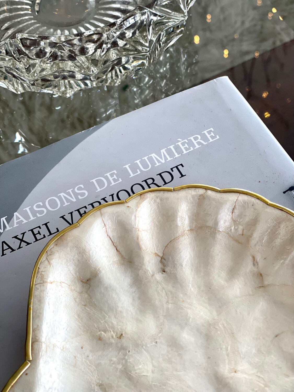 Vide poche coquille nacre et laiton