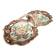 Double porcelain servant with floral decoration, polychrome and gilding – f