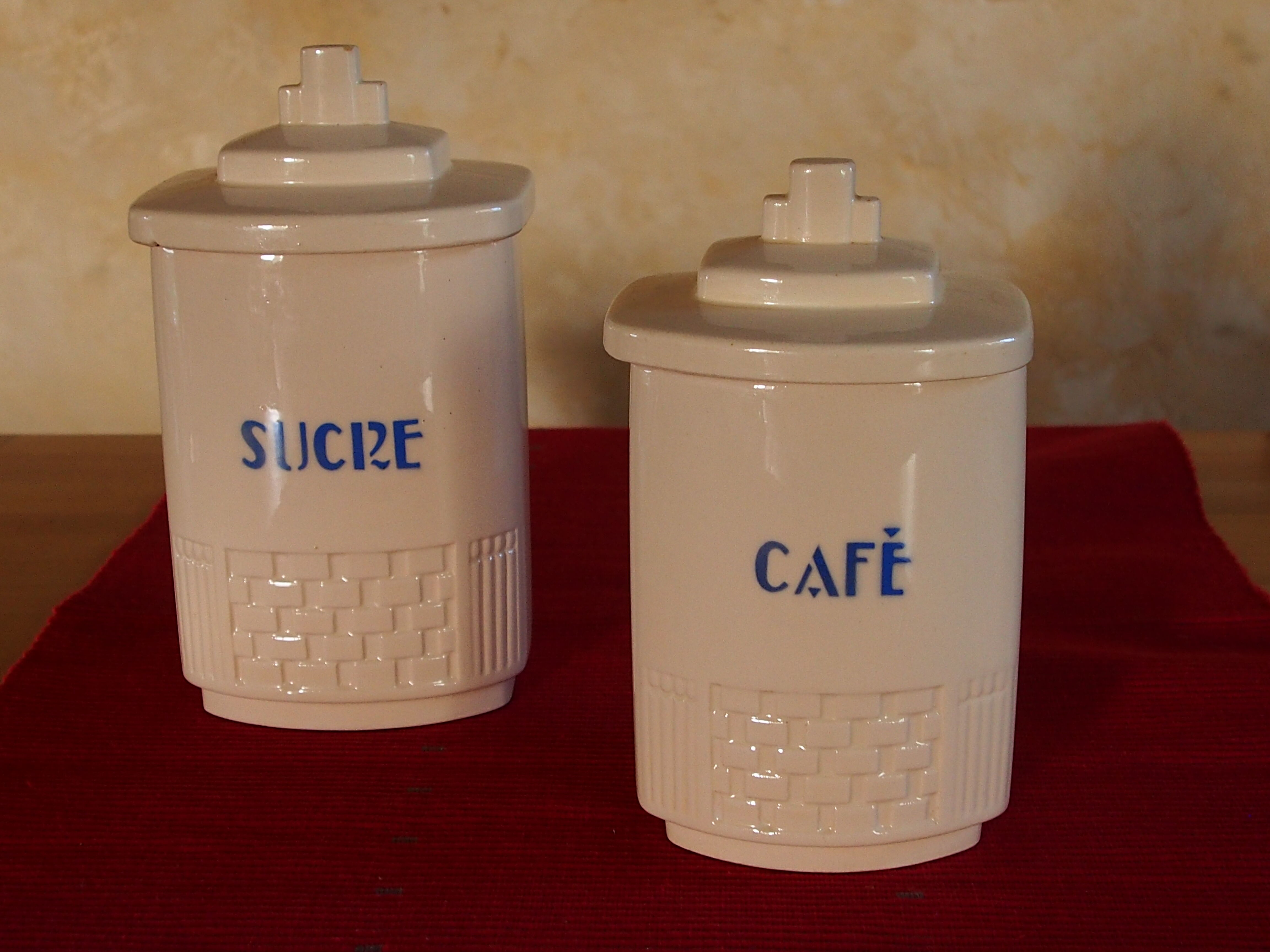 coffee pots and earthenware sugar