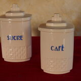Pots à café et sucre en faïence