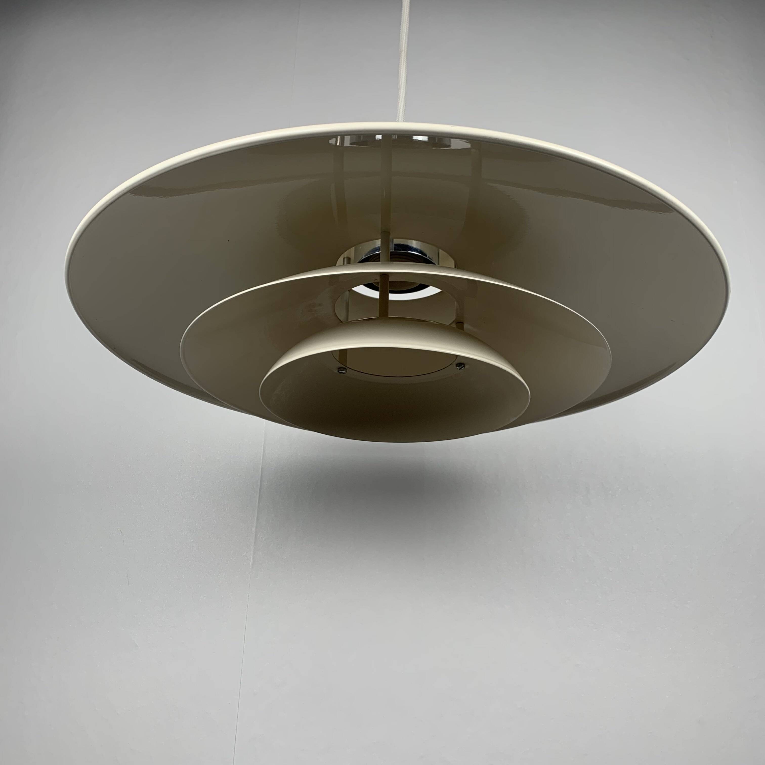 Large Danish BELID Pendant Light Model 75104, Cream
