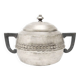 Art Deco sugar bowl, silver-plated brass, tin, Belgium, 1920s