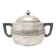 Art Deco sugar bowl, silver-plated brass, tin, Belgium, 1920s