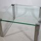 Table basse étroite en verre chromé Draenert 1022 années 1970