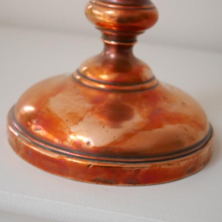 Copper candle holder
