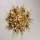 Italian gold wall or ceiling light, Banci Firenze, 1970s