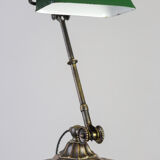 Lampe de banquier en laiton de Dugdills. c.1920