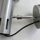 Brushed metal adjustable wall spotlight 1970s